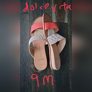 Dolce Vita Women's Sandals - Coral and Beige